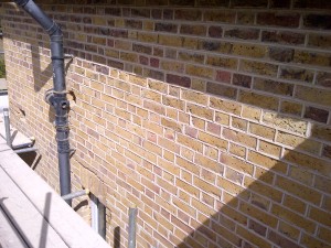 Ribbon pointing lime mortar