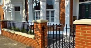 Victorian brick wall, front garden